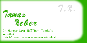 tamas neber business card